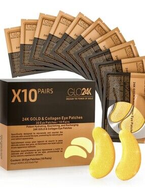 Collagen And 24k Gold Eye Pads Patches GLO24k